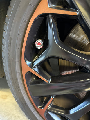 Carbon Fiber Valve Caps – PSI Marked (30–50 PSI) SET OF 4