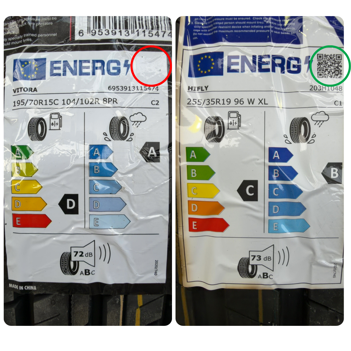 How to spot an unregistered EU tyre label