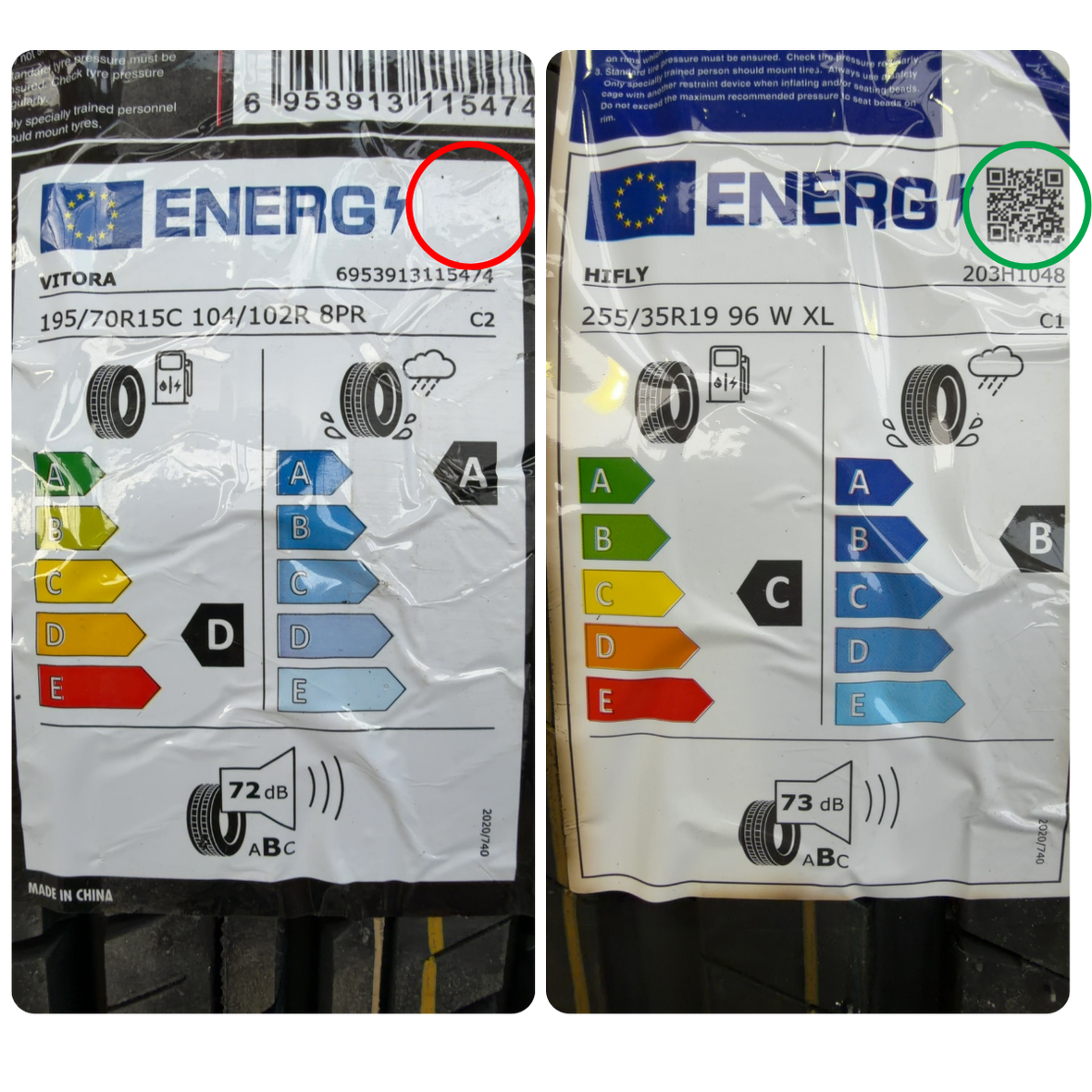 How to spot an unregistered EU tyre label