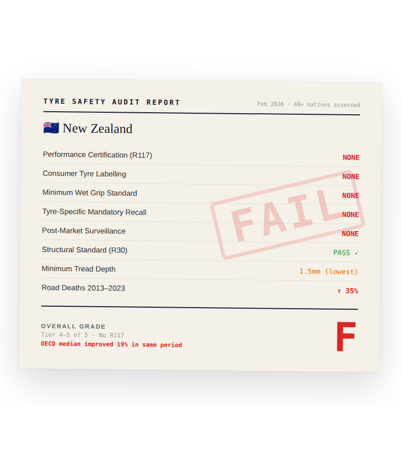 NZ Has No Tyre Safety Standards