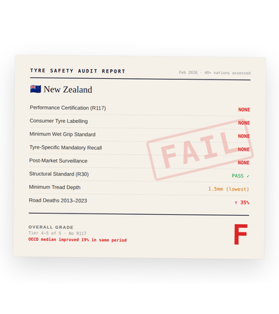 NZ Has No Tyre Safety Standards