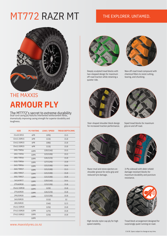 Maxxis - 33/12.5R15 108Q 6PLY Mud Terrain