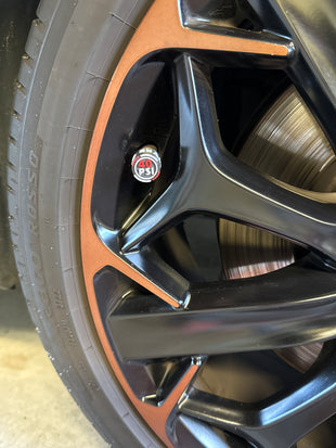 Carbon Fiber Valve Caps – PSI Marked (30–50 PSI) SET OF 4