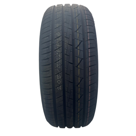Anchee Titan ACF01 205/55ZRF16 run-flat tyre, front tread view. Brand new asymmetric touring pattern with four circumferential grooves and factory colour lines still visible. Available at Tyre Dispatch NZ.