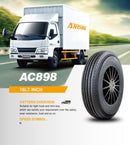 Anchee - 7.50R16 120/118N 14PLY -
Anchee AC898 light truck tyre on a white delivery truck, perfect for New Zealand roads, available at Tyre Dispatch
