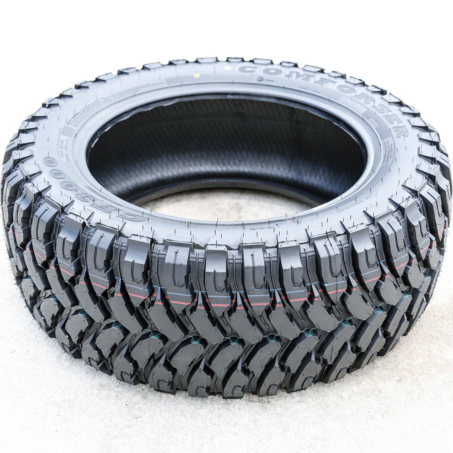 Comforser - cf3000 Directional Mud Terrain Heavy Duty laying flat showing shoulder