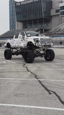 Predator New Mutant X-MT on F350 promo video then going close up on tyres then showing it driving away