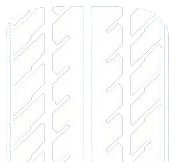 Symmetric tread pattern, the same either side of the centre