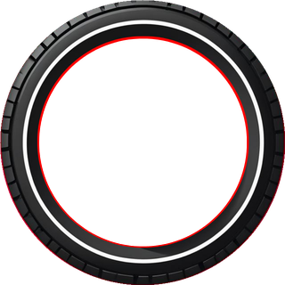 A tyre seen head on